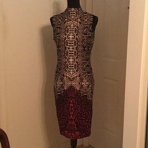 Women’s Multicolor Animal Print Bodycon Dress